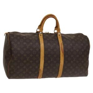 LOUIS VUITTON Monogram Keepall 55 Boston Bag M41424
